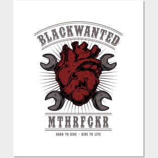 Black Wanted Heart Posters and Art